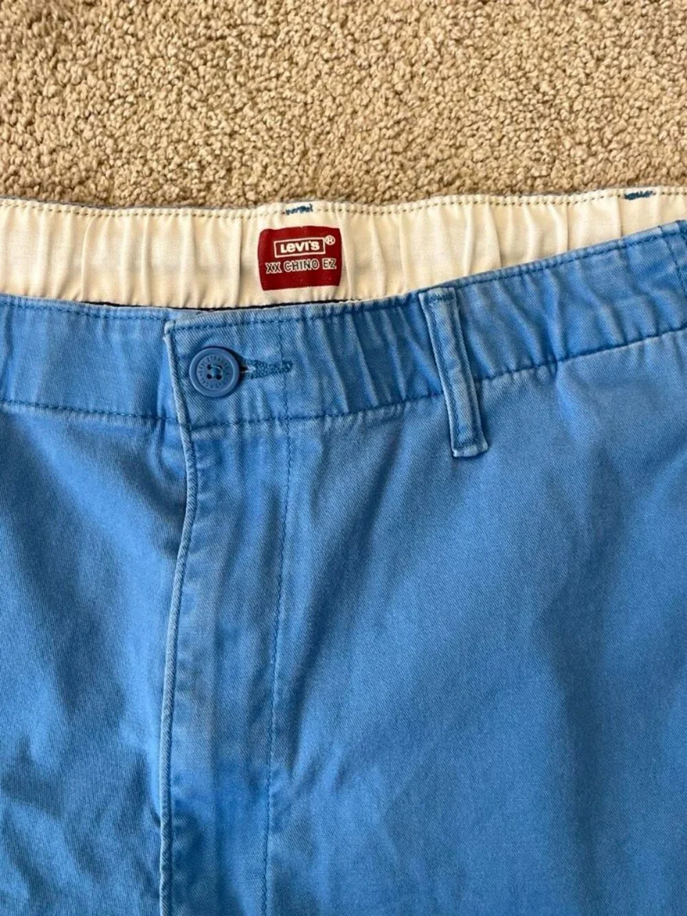 Levi’s XX Chino EZ Shorts Blue Elastic Waist